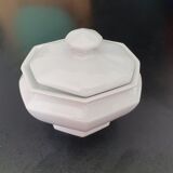 Sucrier en faience blanche