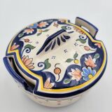 Pot with lid in Rouen porcelain