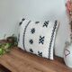 Coussin bohème marocain noir et blanc