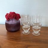 4 engraved wine glasses