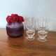 4 engraved wine glasses