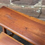 library step ladder vintage mahogany stool ladder