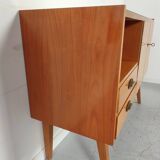 Scandinavian vintage wood and glass enfilade , 50s/60s