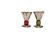 Art Deco egg chalices, Germany, 1950s, set of 2