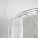 Chandelier 1930 double Opaline blown glass brass and copper