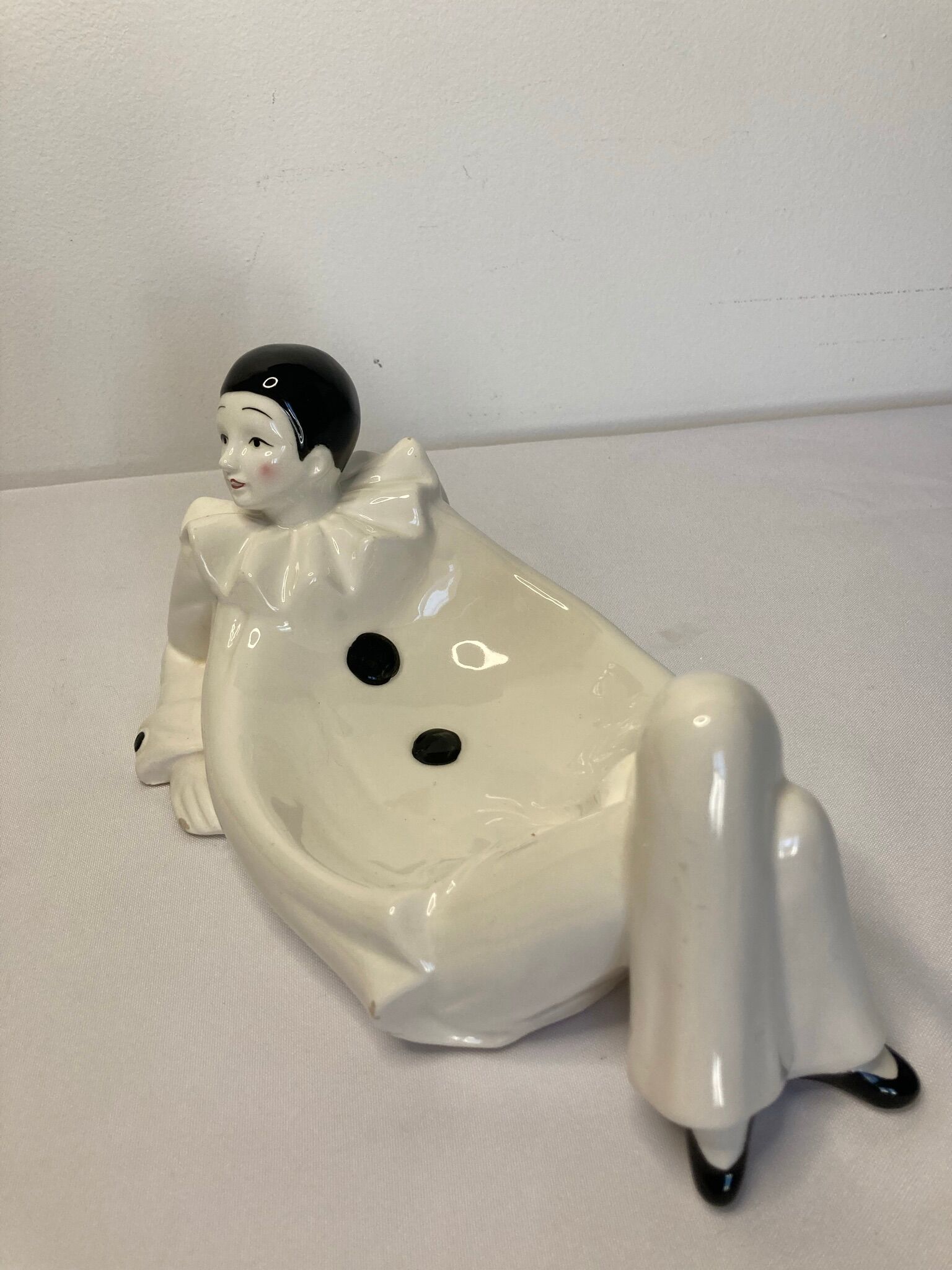 Vintage ceramic TWI Japan Pierrot ashtray