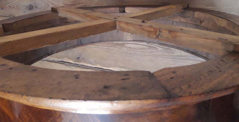 Bed sky, canopy in solid walnut XIX°