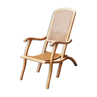 Canne folding chair in solid wood