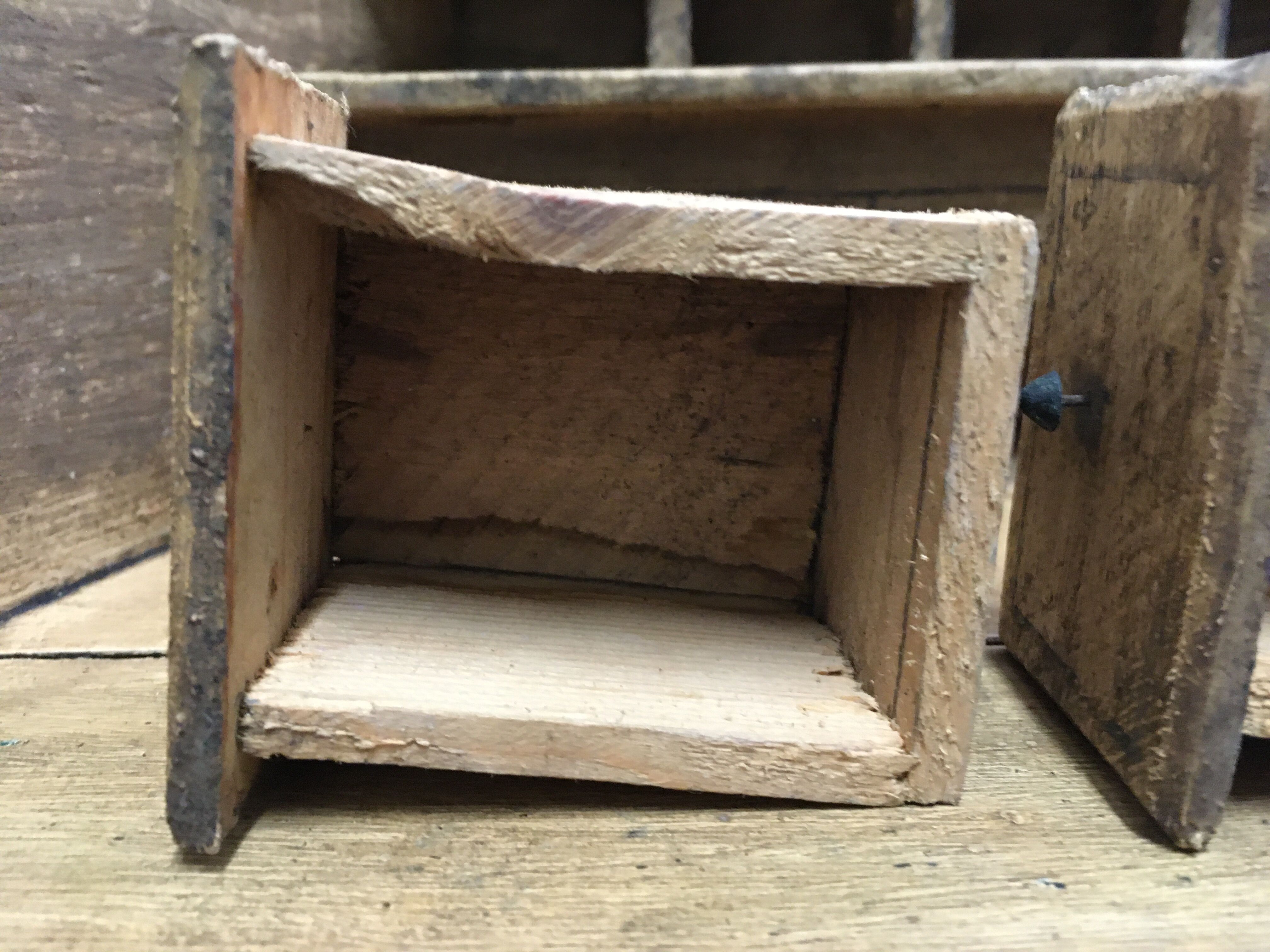Shelf antique wooden grocery store