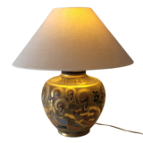 Handmade Asian style lamp in ceramic