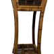 Vintage bamboo side table with drawer from the 20th century.