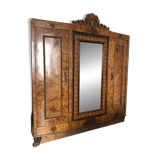 Unique model craftsman's cabinet, cabinetmaker's cabinet, 3-door cabinet, French marquetry furniture