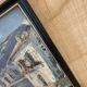 Oil on canvas framed under glass
