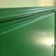 Old sideboard buffet Green wood and bamboo vintage storage unit