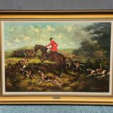 JL Lecoyer. "Fox hunting". Large format painting.