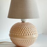 Pale pink ceramic lamp from the 90s