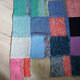 3 patchwork blankets knitted by hand