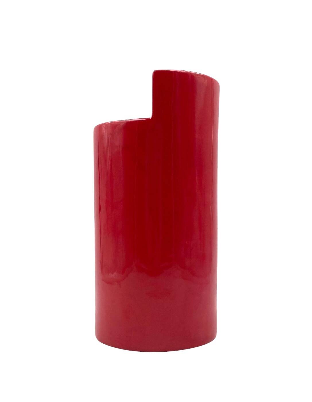 Franco Bettonica, vase en céramique rouge mod. fb1, Gabbianelli Italie ca. 1970
