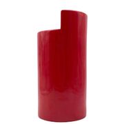 Franco Bettonica, red ceramic vase mod. fb1, Gabbianelli Italy ca. 1970