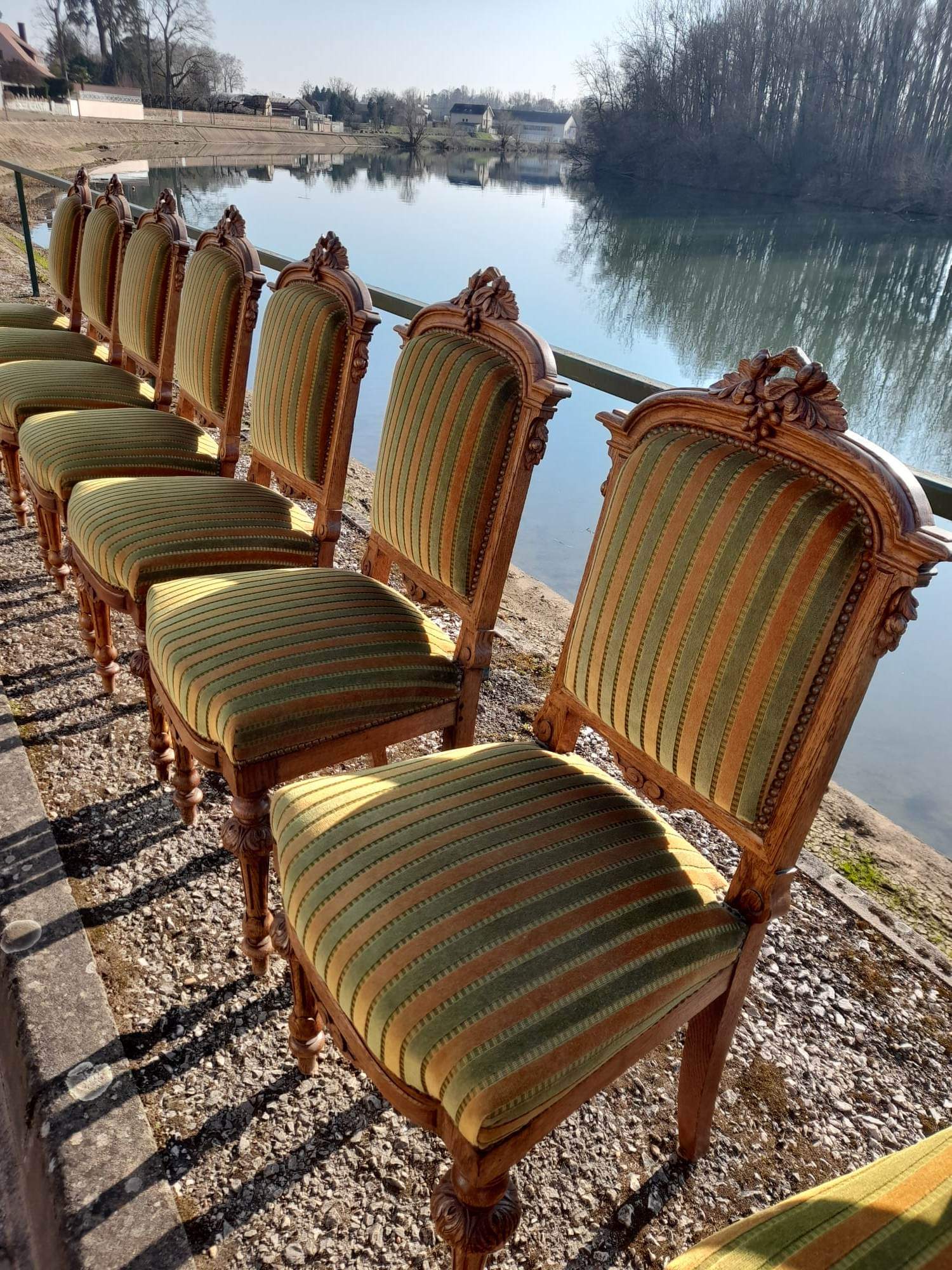 Series of 12 chairs style Henri II Napoleon III