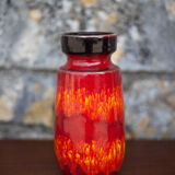 West Germany 242/22 ceramic vase, decorative vase, flower pot, fat lava, red vase, collection,