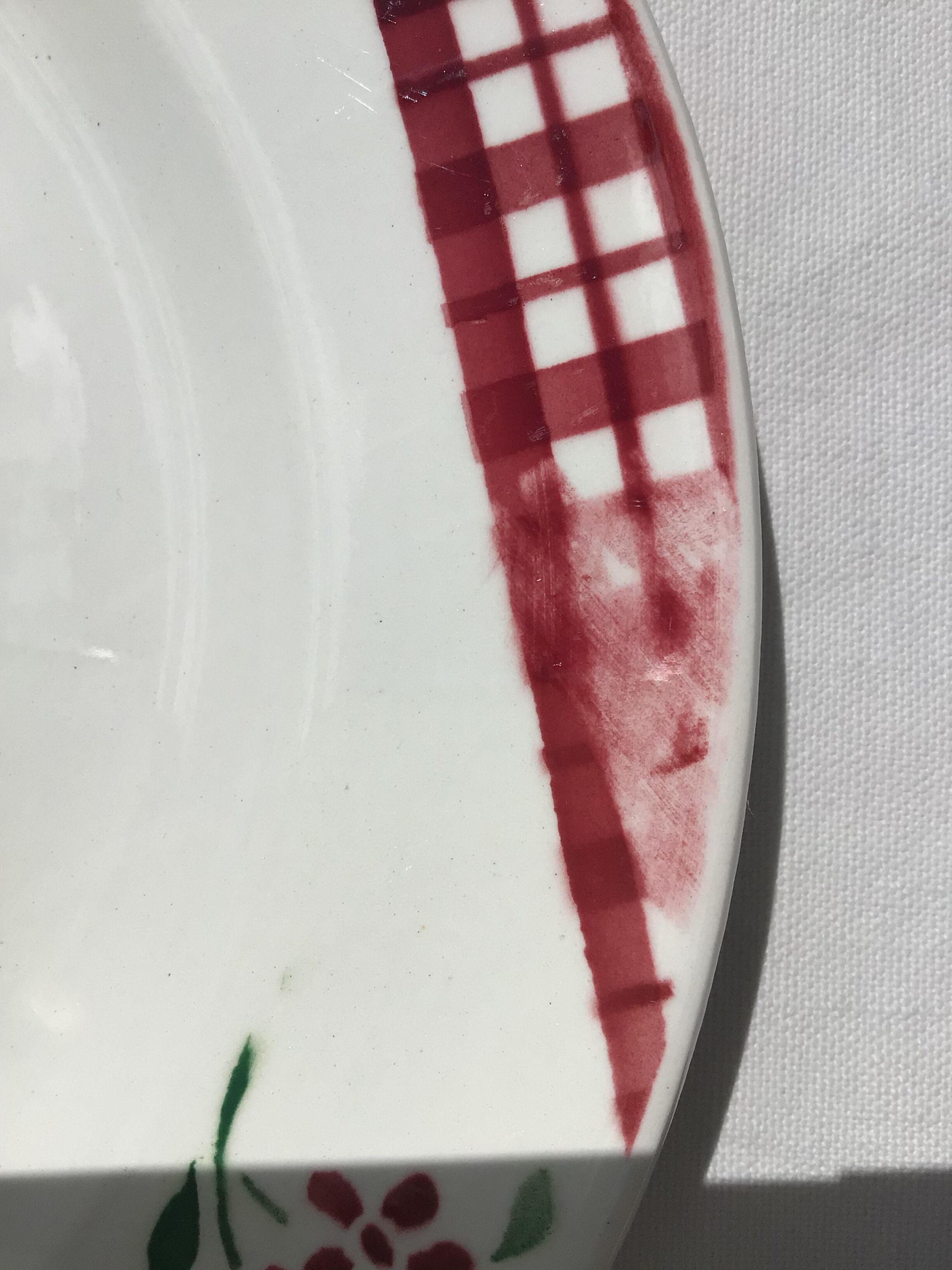 6 plates dessert digoin model niger dark red