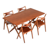 Hans Wegner's AT 303 cross-legged dining table, Andreas Tuck, Denmark, 1950