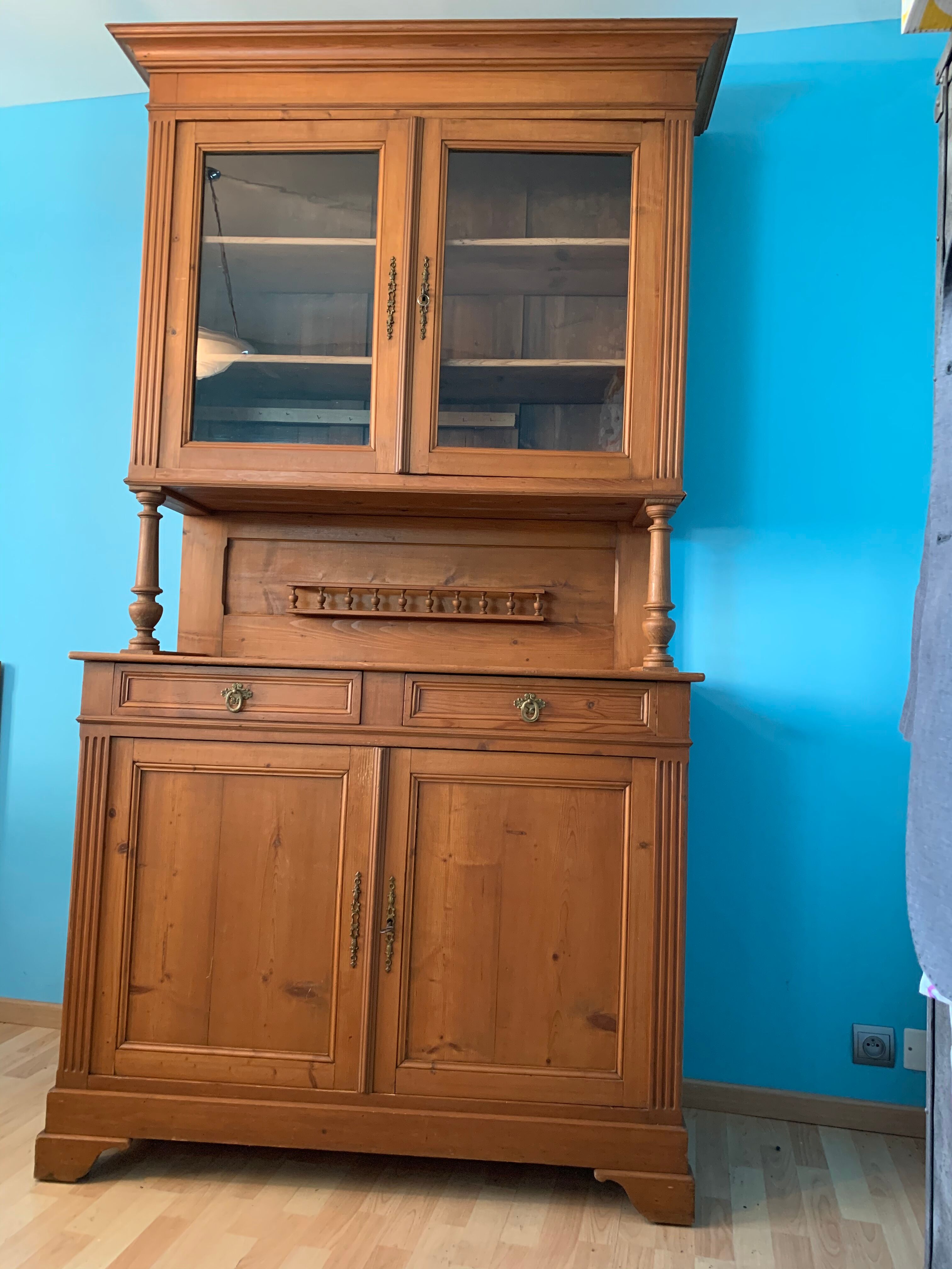 Natural wood sideboard
