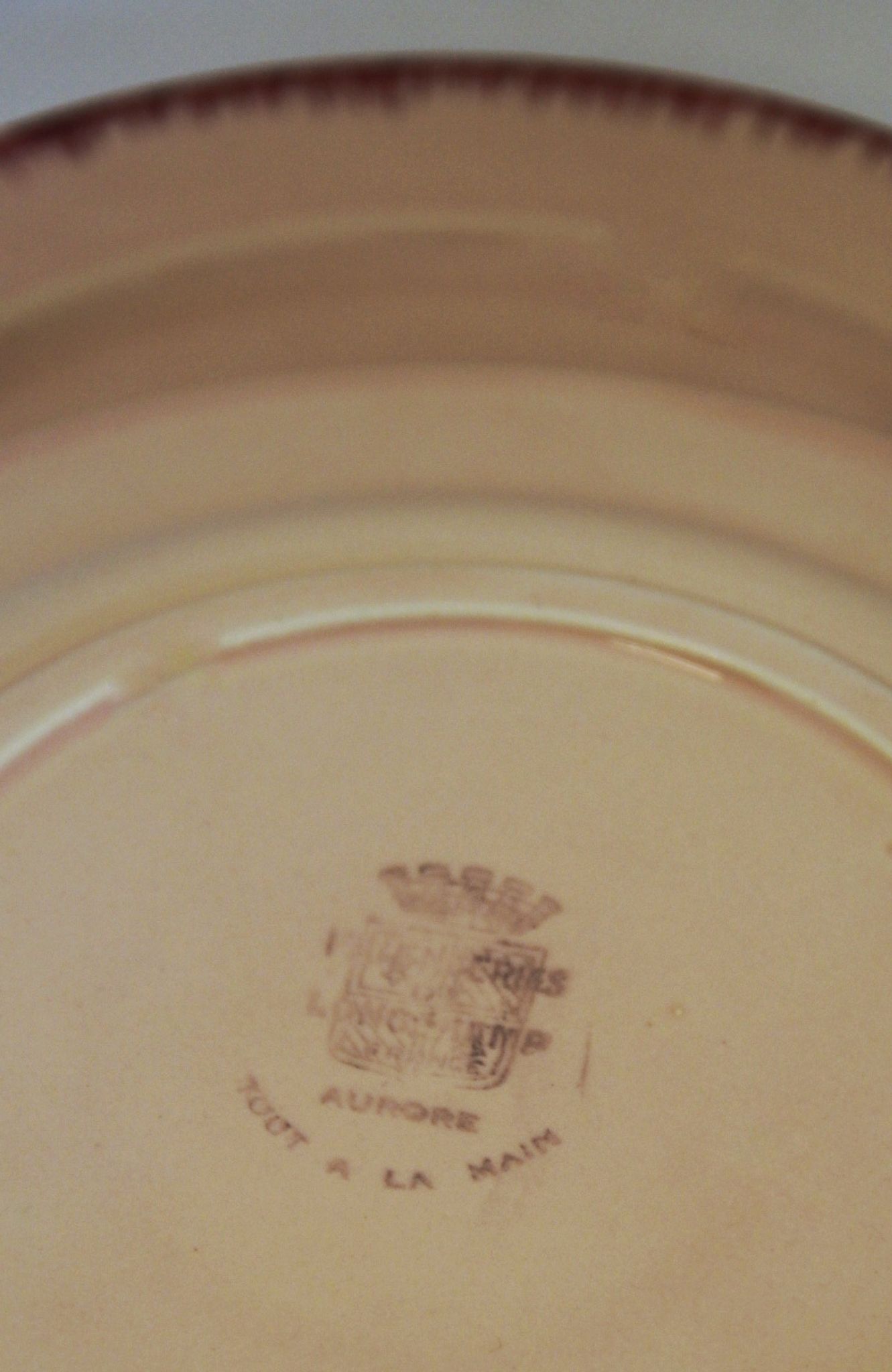 Lot of 2 dessert plates Aurore des Faïenceries Longchamp