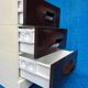 Meuble de rangement/commode/caisson vintage 1970 en resine marron et i