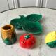Set of salt shaker / pepper / mustard vintage in slip 70s