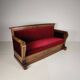 Empire Walnut Red Sofa, early 19th Century