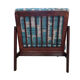 Model B-7752 Blue Jacquard Armchairs by Zenon Bączyk, 1960s, Set of 2