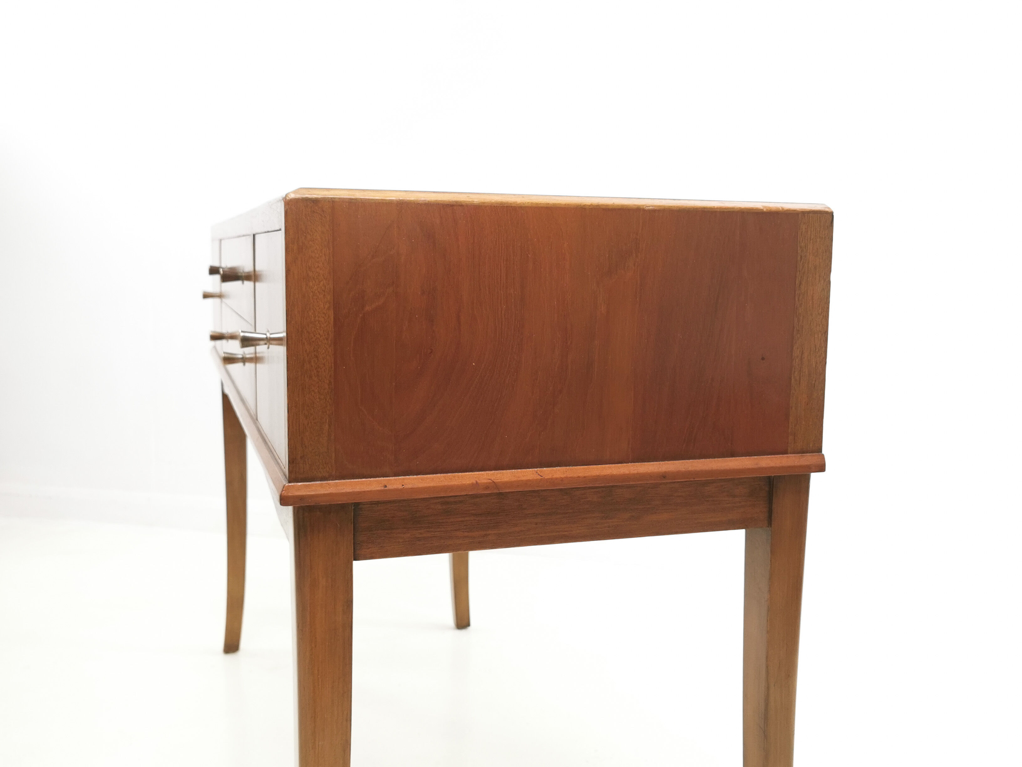 British vintage walnut mid century dressing table