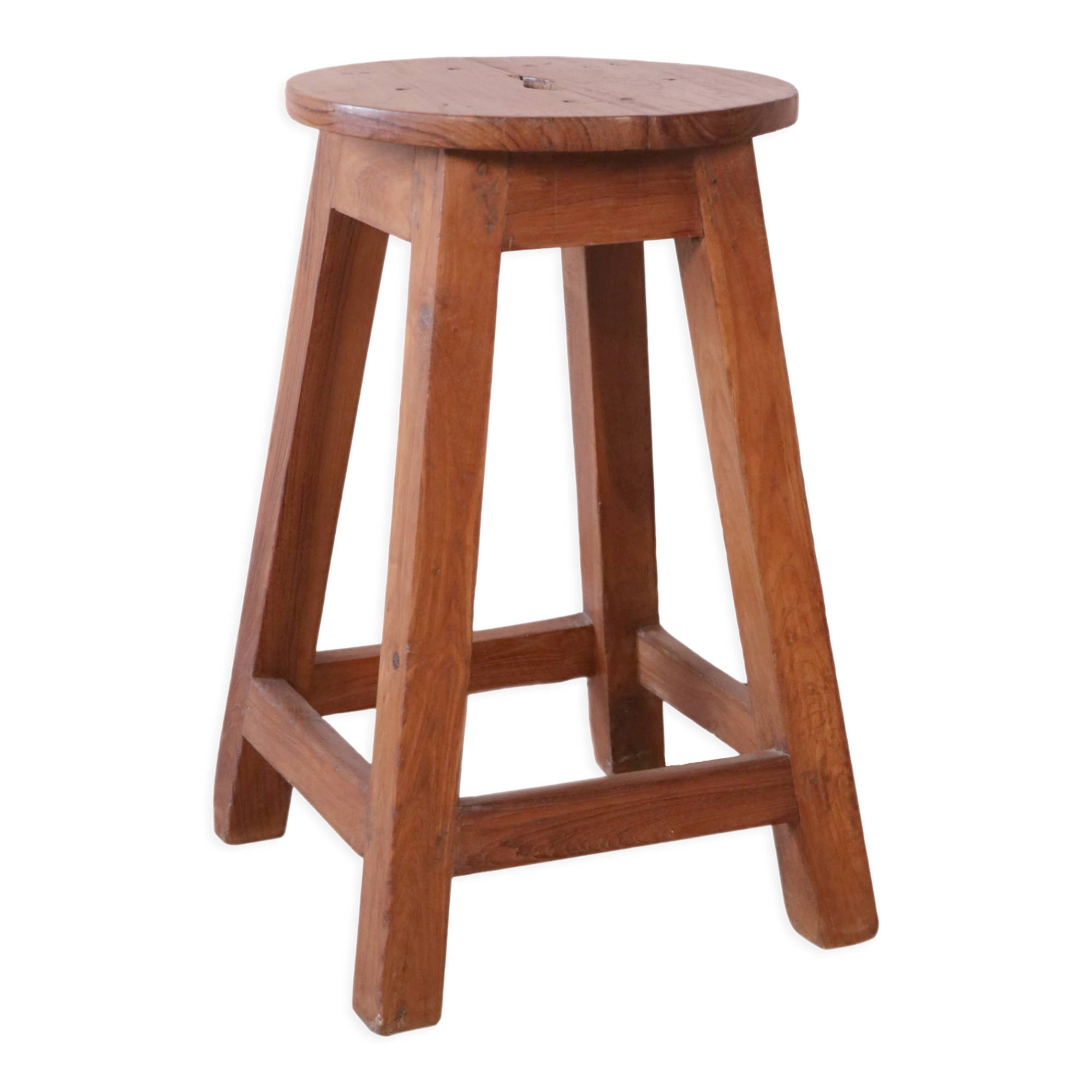 Old Burmese teak workshop stool
