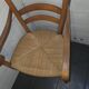 Fauteuil de bureau en hêtre et paille
