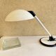Aluminor saucer desk lamp France vintage 70s white
