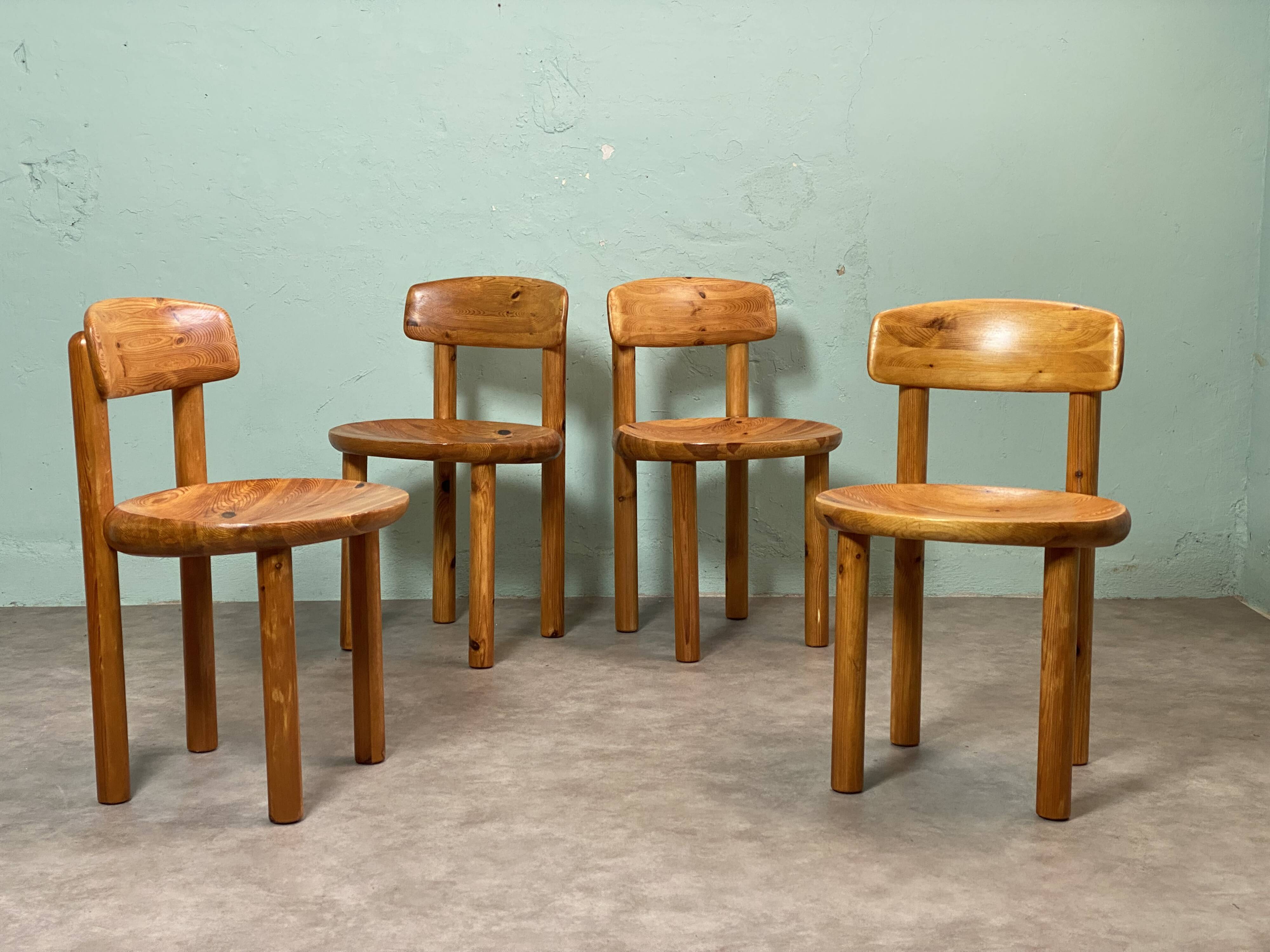 Table et chaises de Rainer Daumiller design scandinave des années 70