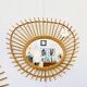 Vintage sun mirror in rattan – 60s/70s