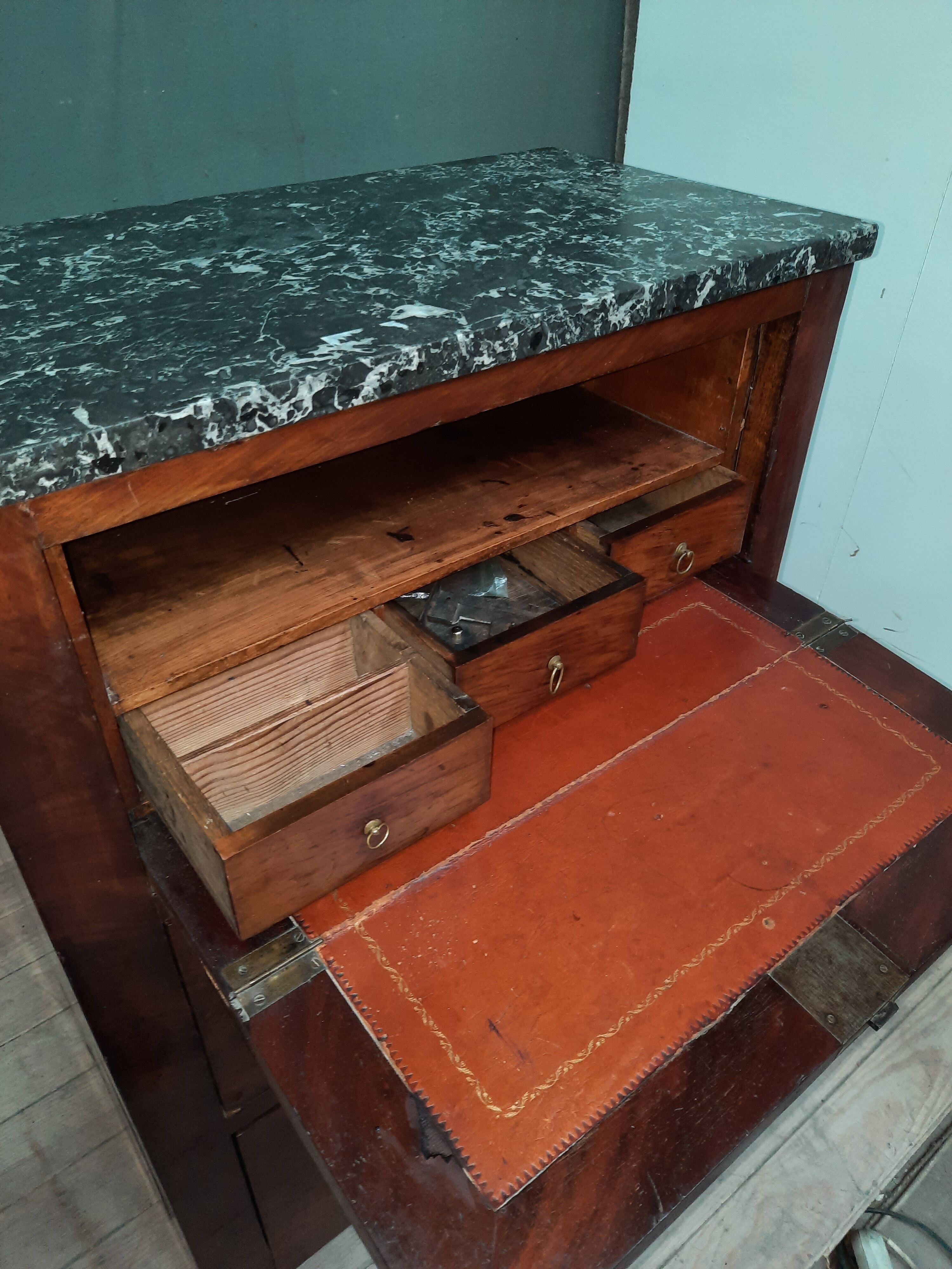 Mahogany stocking secretary louis philippe