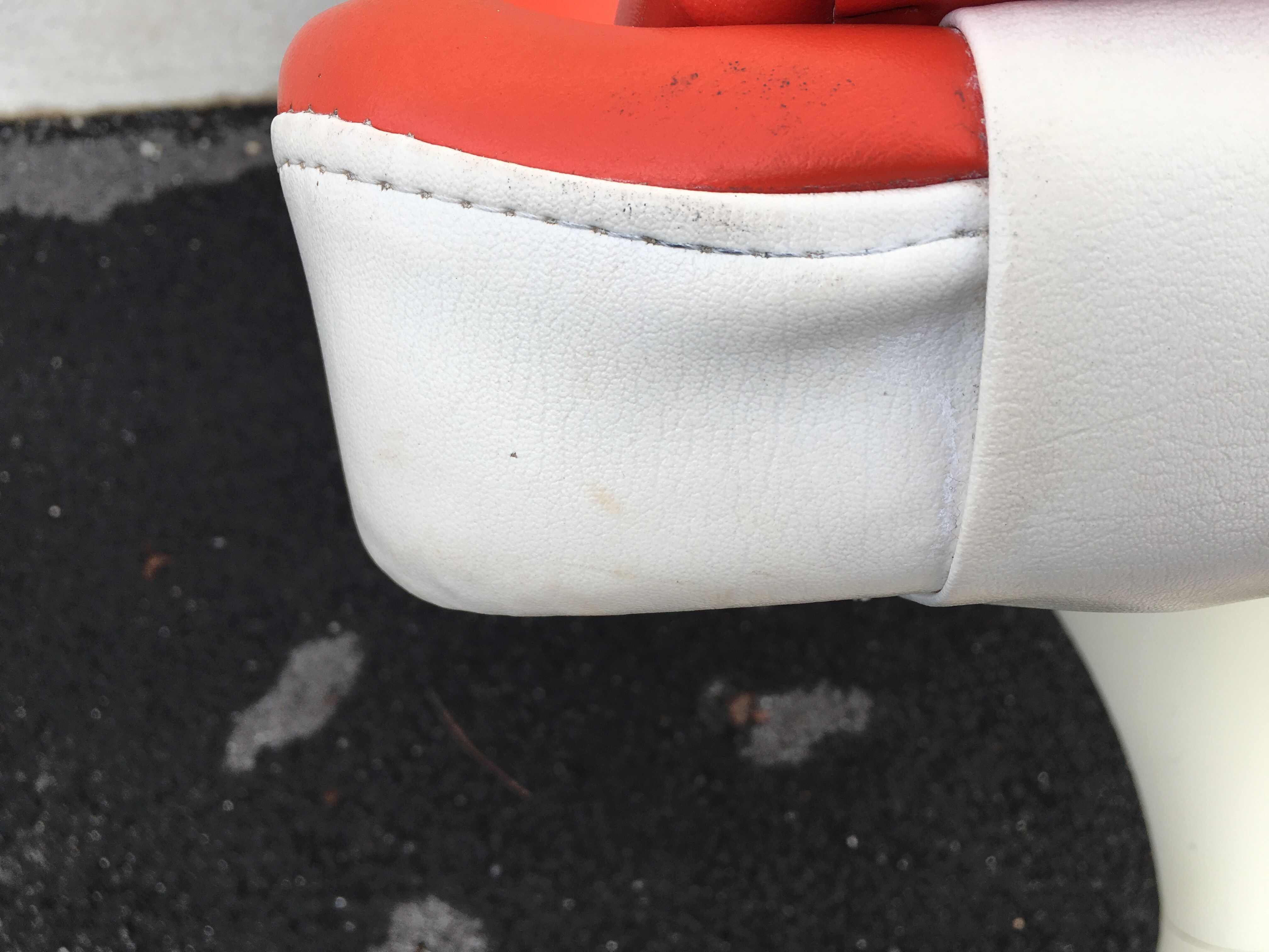 Orange tulip foot armchair