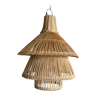 Suspension ou luminaire en rotin en forme de lanterne asiatique