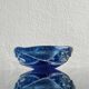 Bol décoratif en verre de Murano "Bullicante" bleu, objet de collection vintage