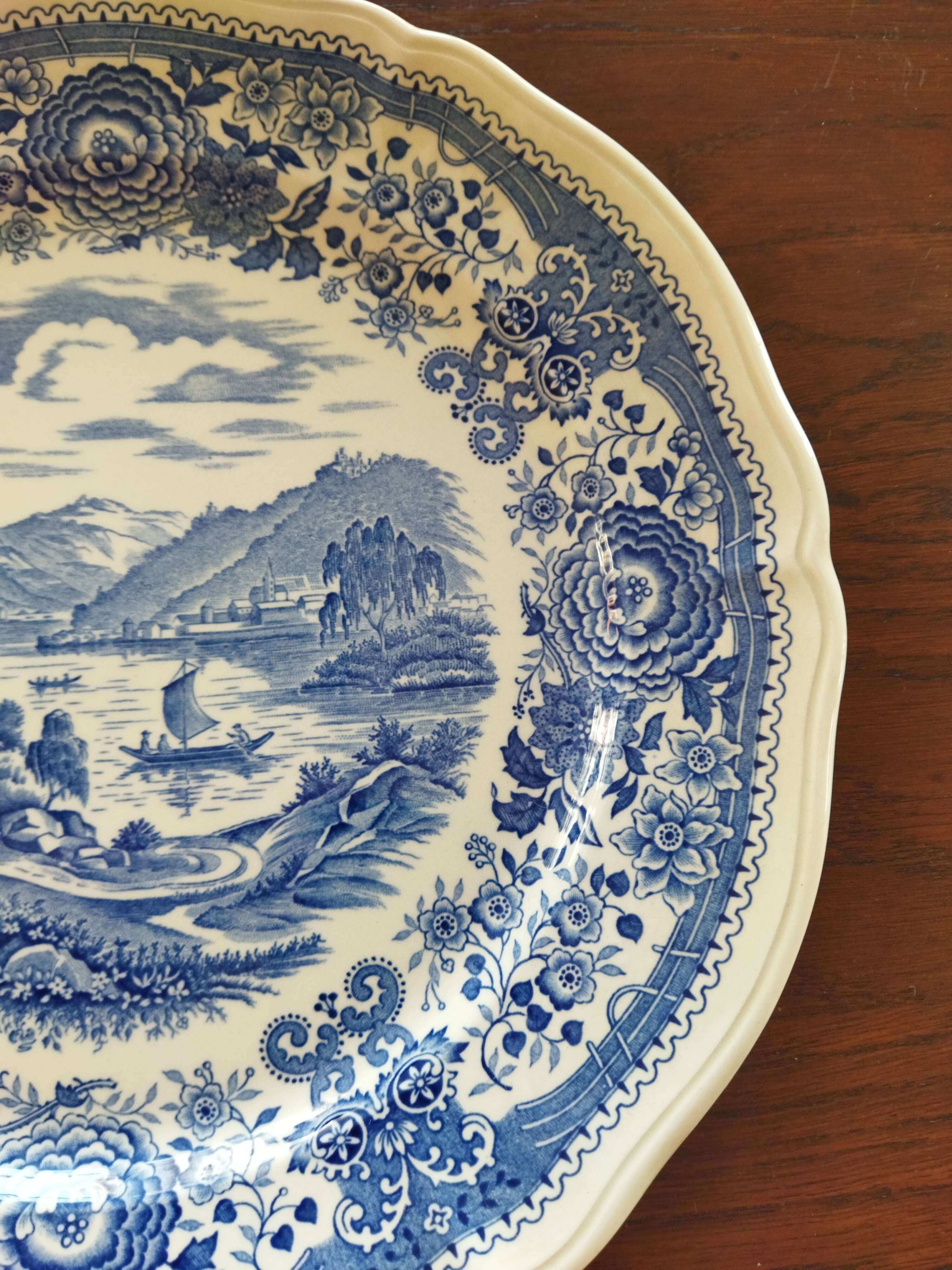 6 flat plates Burgenland blue Villeroy & Boch