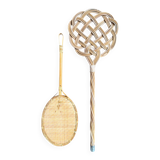 Antique rattan and wicker carpet beaters