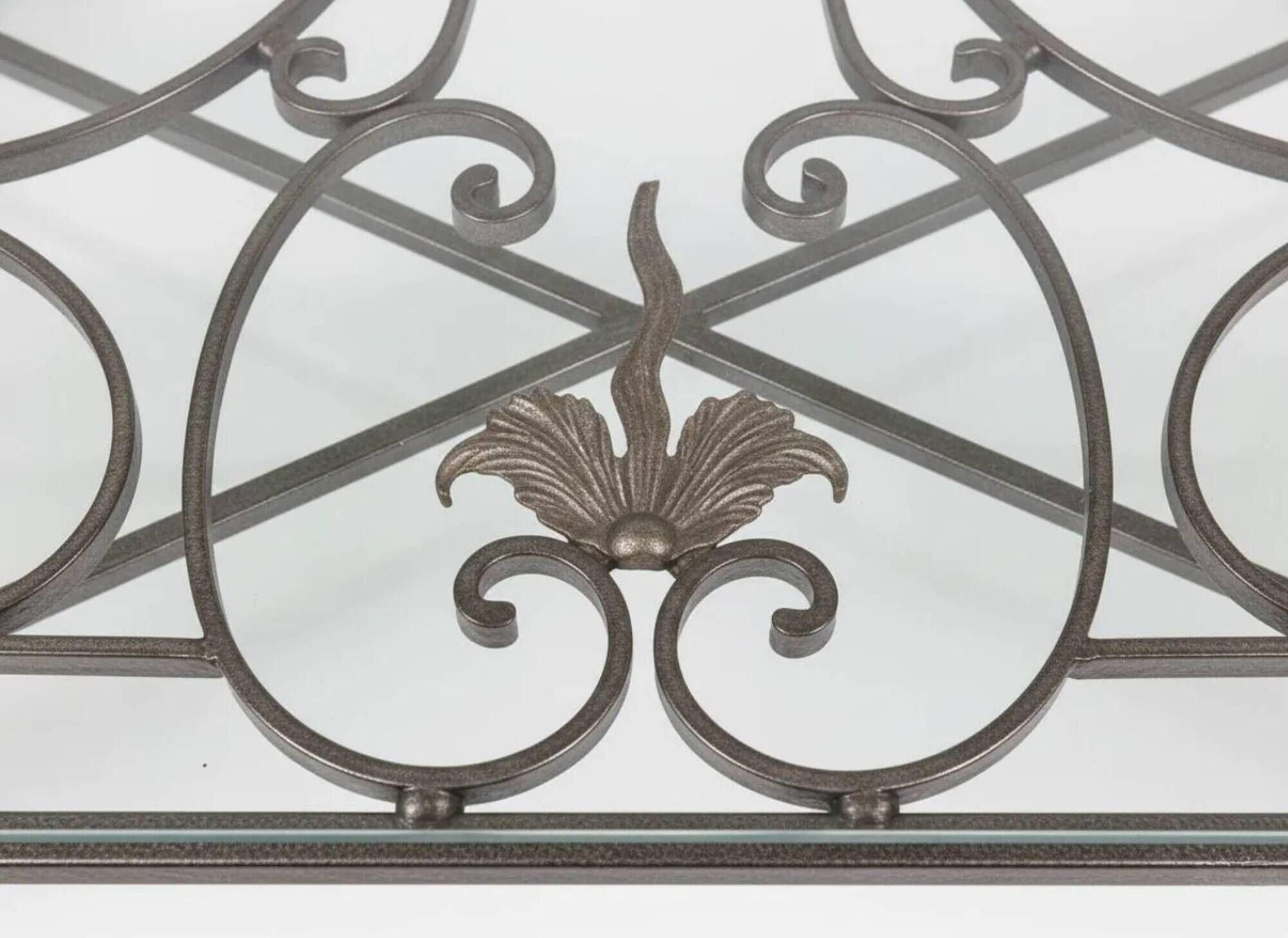 Wrought iron coffee table - Old Parisian balcony railing