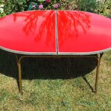 Vintage oval camping table. 1950s.