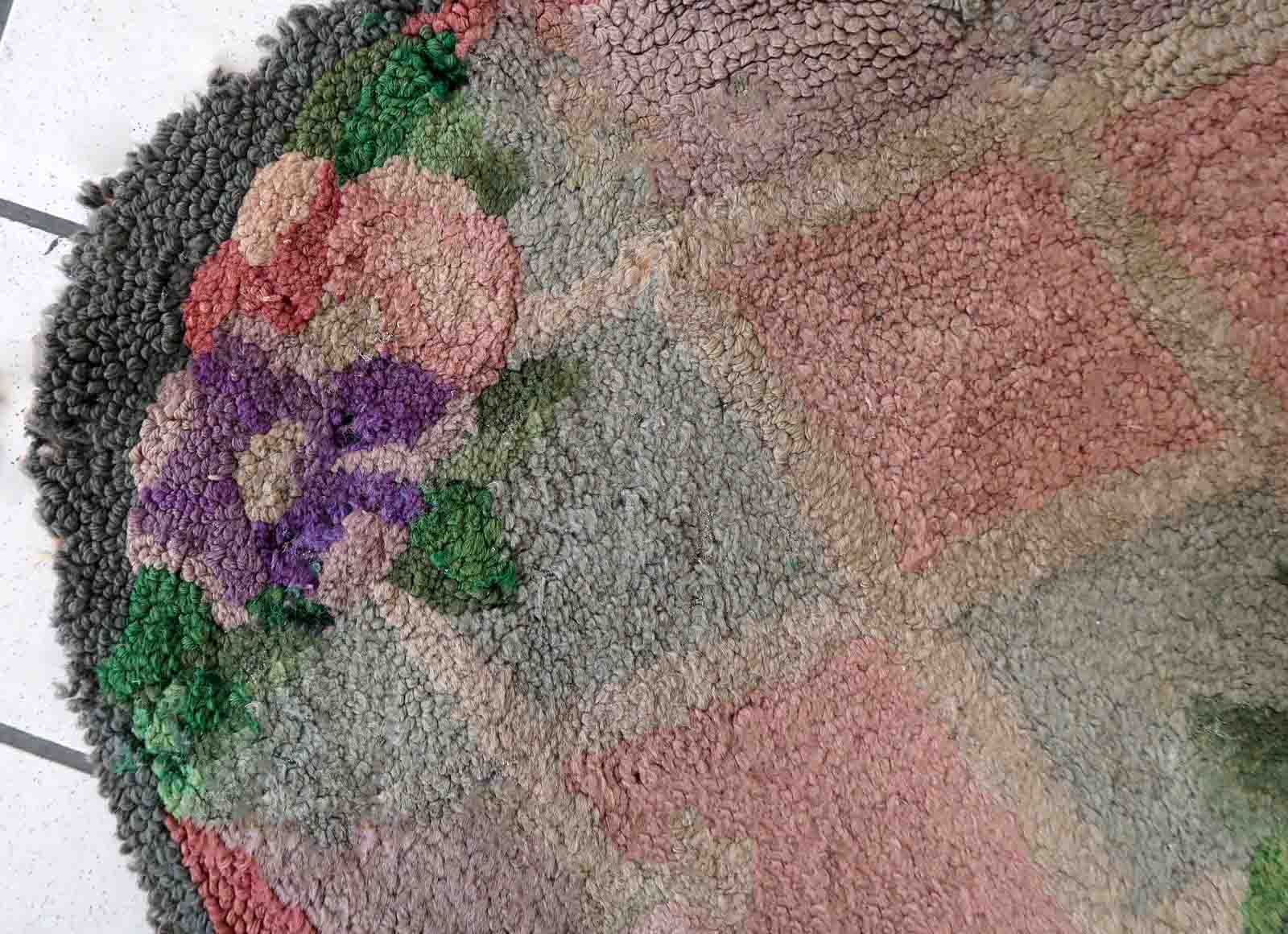 Handmade American vintage rug 90cm x 115cm 1960s