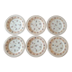 Series of 6 flat plates - limoges porcelain raynaud et cie