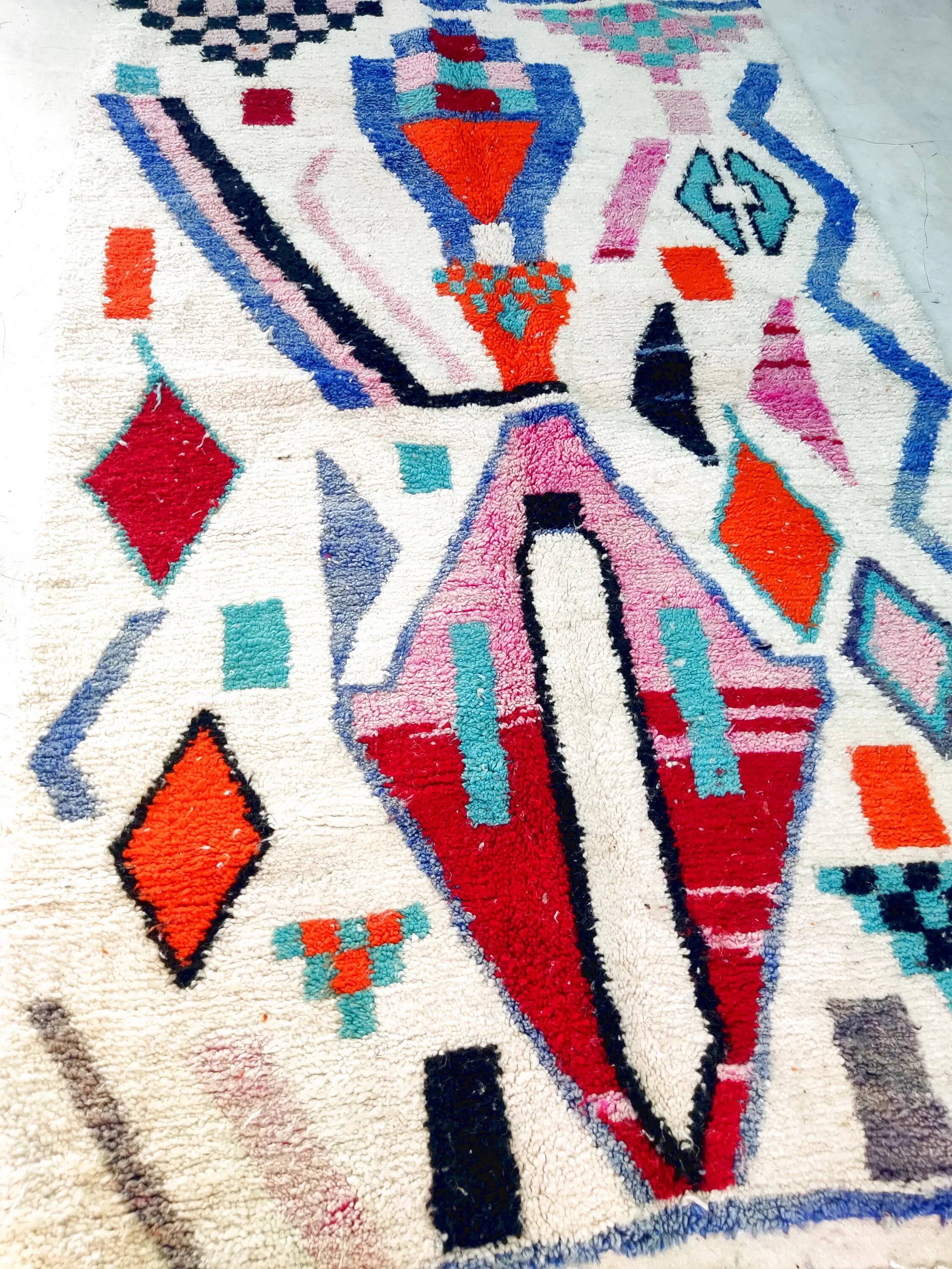 Handmade Moroccan rug in wool 3 x 2 m